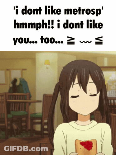 Girl Holding Toast Jelly Saying I Dont Like Metrosp GIF