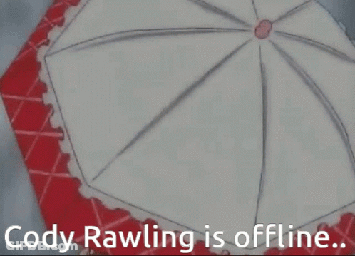 Girl Holding Umbrella Cody Rawling Is Offline GIF