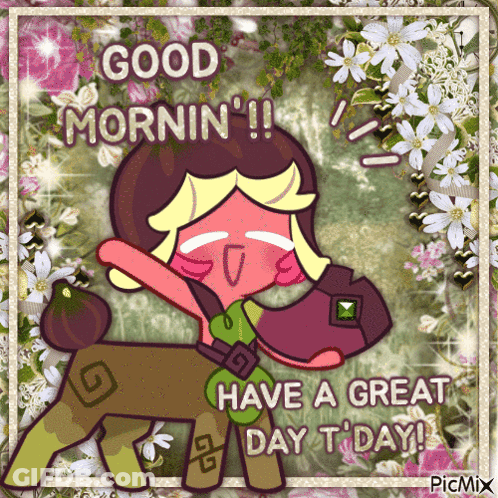 Girl Hugging Horse Good Mornin' Have Great Day GIF
