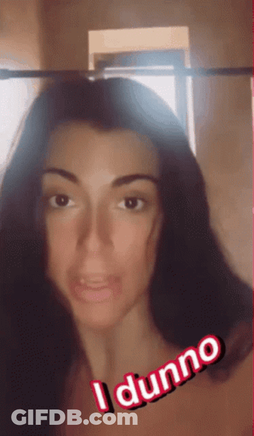 Girl I Dunno Filter GIF
