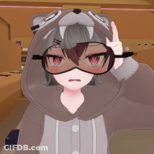 Girl In Bear Costume And Glasses Angry GIF
