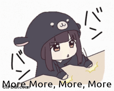 Girl In Bear Hat More More More More GIF