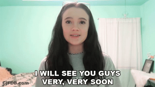 Girl In Bedroom Saying See You Soon GIF