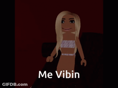 Girl In Bikini Saying Me Vibin GIF