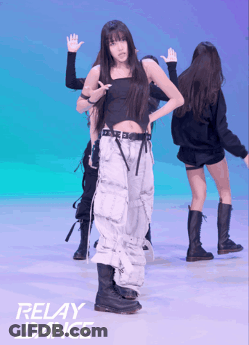 Girl In Black And White Dancing At Relay Dance Sign GIF