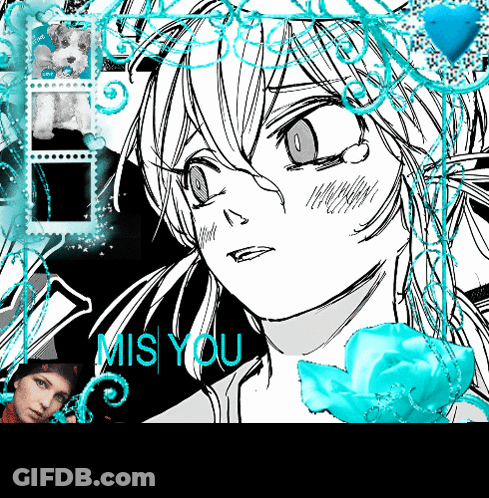 Girl In Black And White Miss You GIF