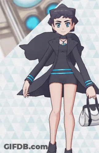 Girl In Black Coat And Shorts Holding White Purse GIF