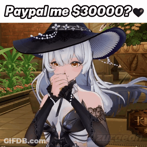 Girl In Black Hat Pay Me 30000 GIF