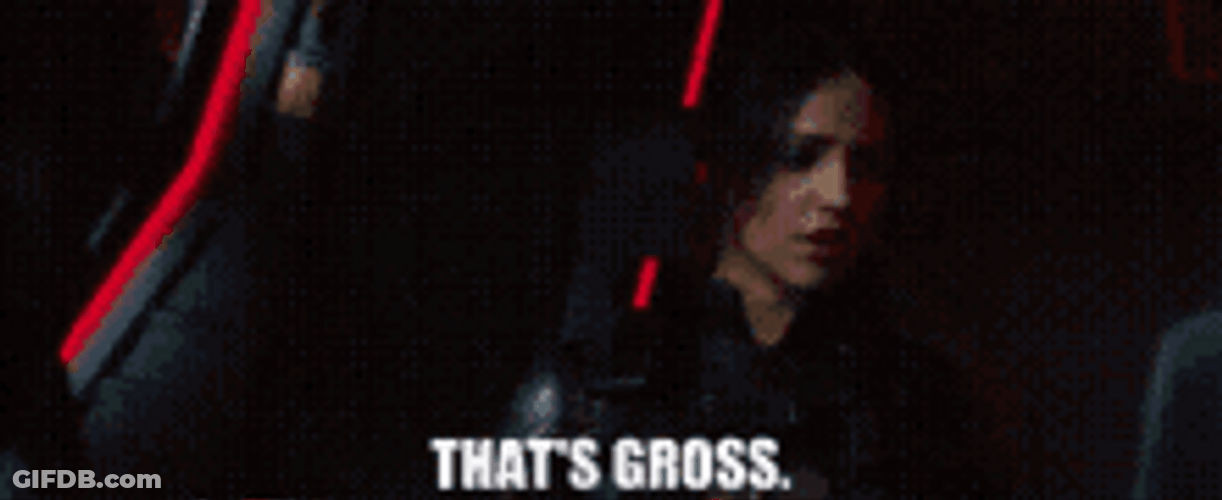 Girl In Black Saying That's Gross GIF