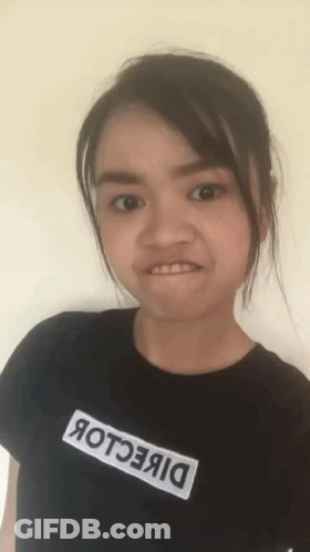 Girl In Black Shirt Saying Direction GIF