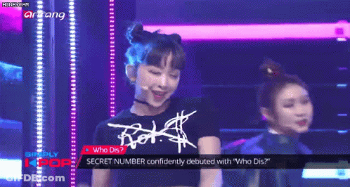 Girl In Black T-Shirt Saying Who Dis GIF