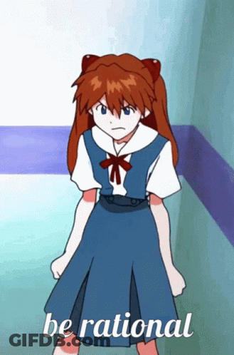 Girl In Blue Dress Be Rational GIF