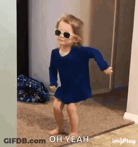Girl In Blue Dress Dancing GIF