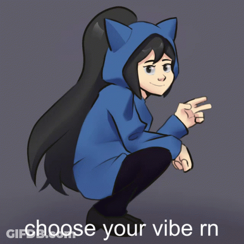 Girl In Blue Hoodie Choose Your Vibe Rn GIF