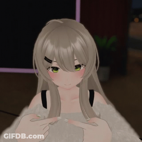 Girl In Blue Plaid Shirt With Cherry Blossoms GIF