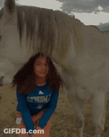 Girl In Blue Shirt Saying Freedom GIF