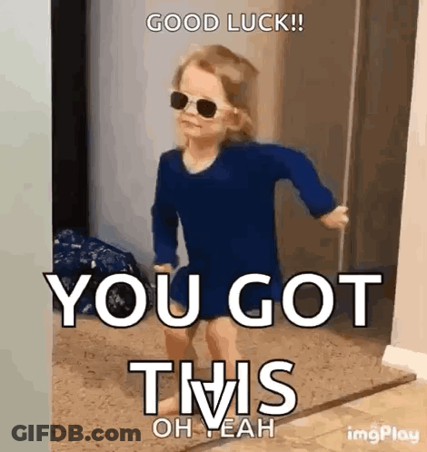 Girl In Blue Shirt Sunglasses Walking Through Doorway GIF