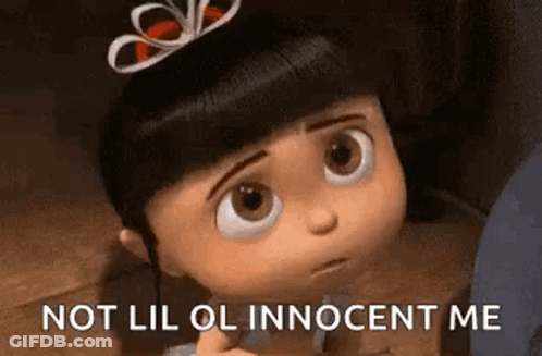 Girl In Bow Saying Not Lil Ol Innocent Me GIF