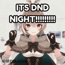 Girl In Cape At It's DND Night Sign GIF