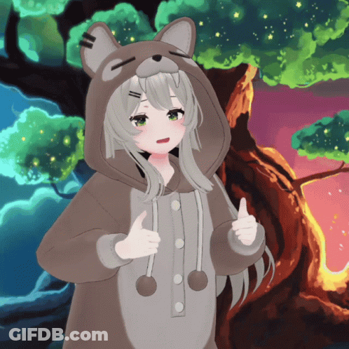 Girl In Cat Costume Giving Thumbs Up GIF