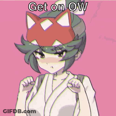 Girl In Cat Hat Get On Ow GIF