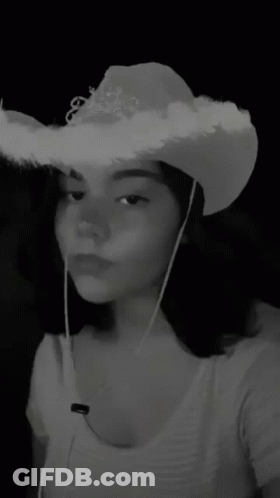 Girl In Cowboy Hat GIF