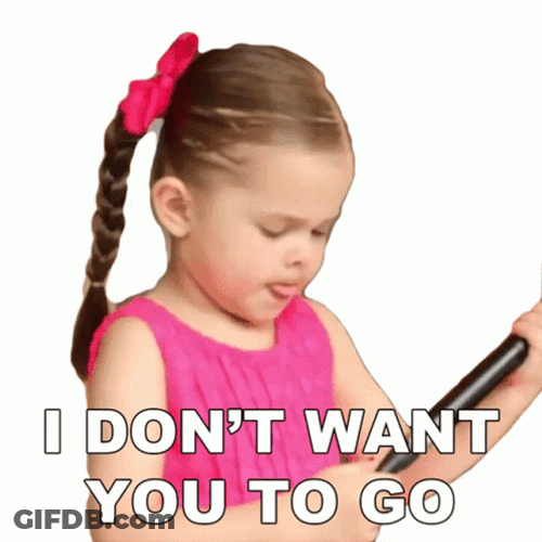 Girl In Cute Ponytail Please Dont Go GIF