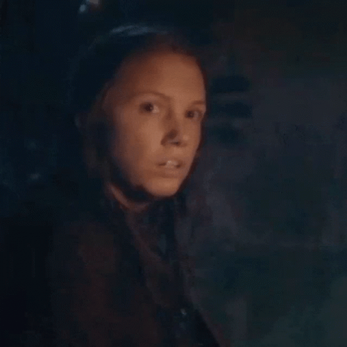 Girl In Dark Saying Shut Your Mouth GIF