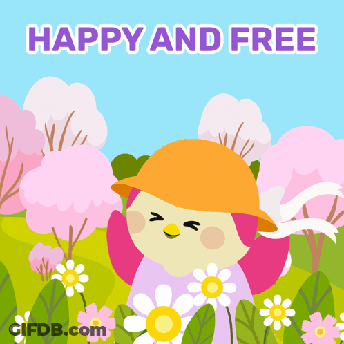 Girl In Field Happy And Free GIF