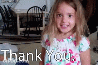 Girl In Floral Dress Saying Thank You GIF
