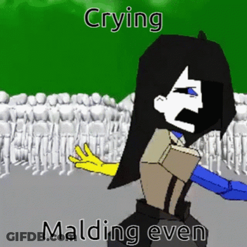 Girl In Front Of Crowd Saying Crying Malding Even GIF