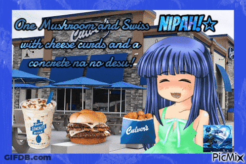 Girl In Front Of Culver's GIF
