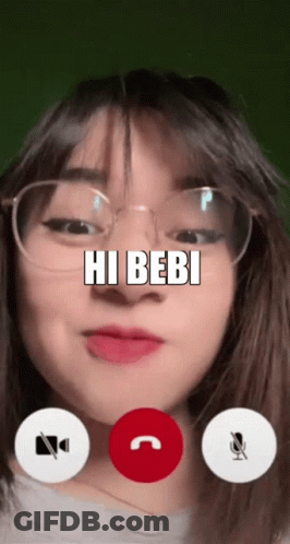 Girl In Glasses On Video Call With Hibebi GIF