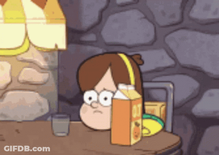 Girl In Gravity Fall Drinking Orange Juice GIF