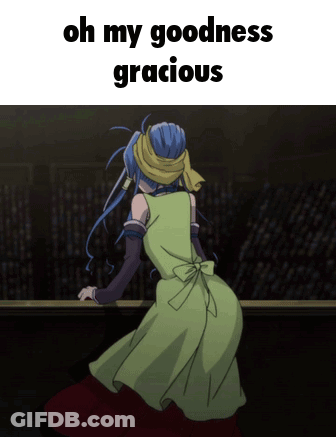 Girl In Green Dress Saying Oh My Goodness Gracious GIF