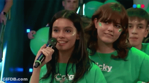 Girl In Green Shirt Saying Icky GIF