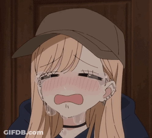 Girl In Hat And Choker Crying GIF
