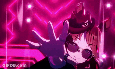 Girl In Hat And Sunglasses Making Face With Hand GIF