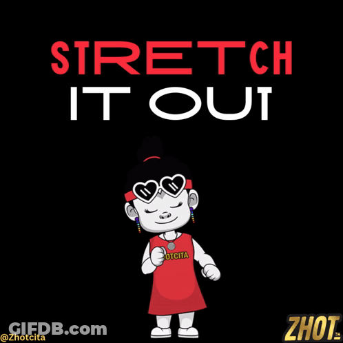 Girl In Heart Sunglasses Saying Stretch It Out GIF
