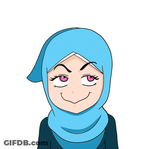 Girl In Hijab Evil Smile GIF