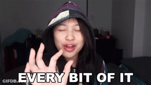 Girl In Hooded Jacket Saying Every Bit Of It GIF