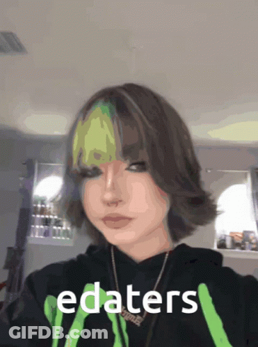 Girl In Hoodie Saying Edaters GIF