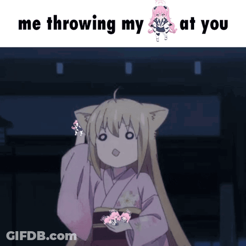 Girl In Kimono Throwing Hands GIF