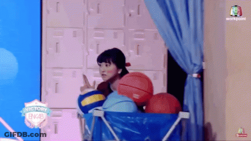 Girl In Locker Room With Victory Sign GIF