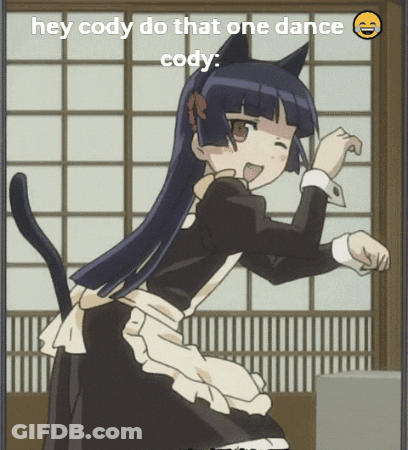 Girl In Maid Outfit Dancing Saying Hey Cody Do That One Dance GIF
