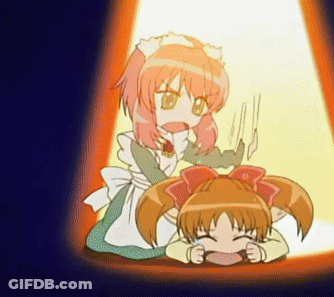Girl In Maid Outfit Laying On Another Girl GIF