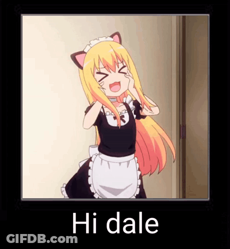 Girl In Maid Outfit Saying Hi Dale GIF