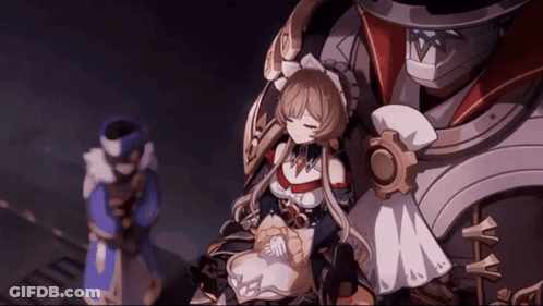 Girl In Maid Outfit Sitting Next To Man In Suit GIF
