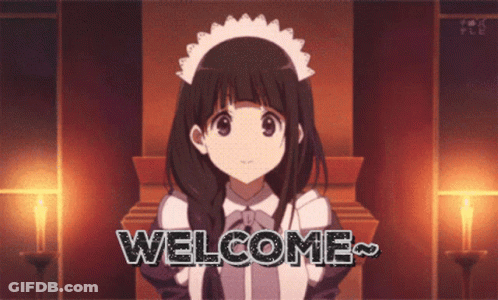 Girl In Maid Outfit Welcomed By Candles GIF