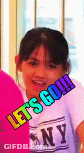 Girl In NY Shirt Let's Go GIF